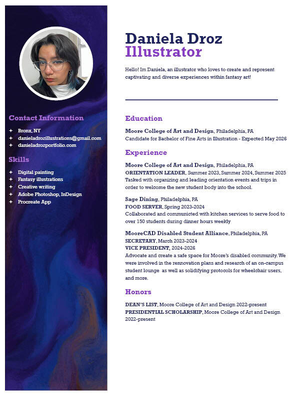 Daniela Droz Resume Daniela Droz Resume